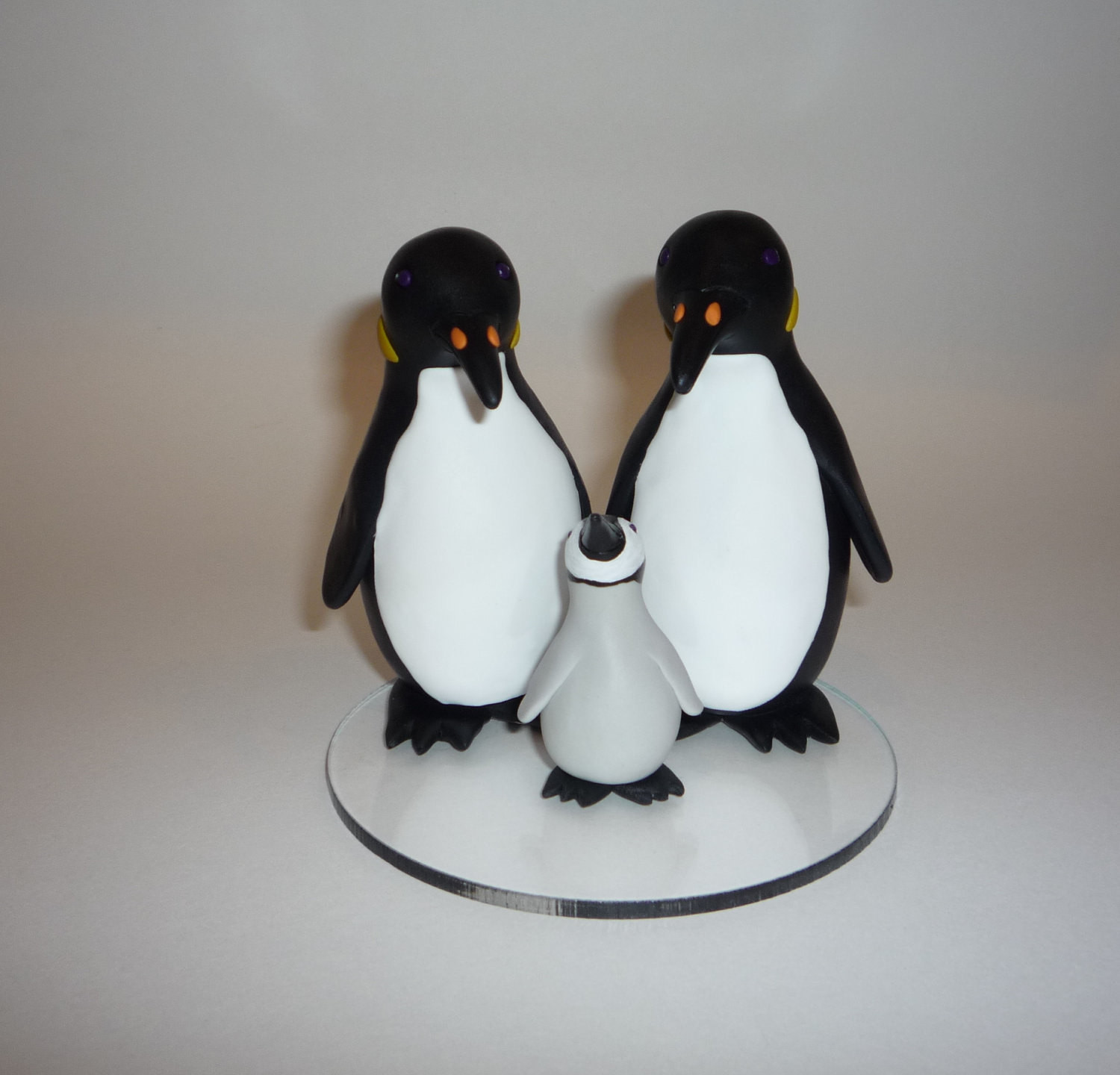 Penguin Wedding Cake Topper
 Penguins with baby wedding cake topper by BlueButterflyDesign