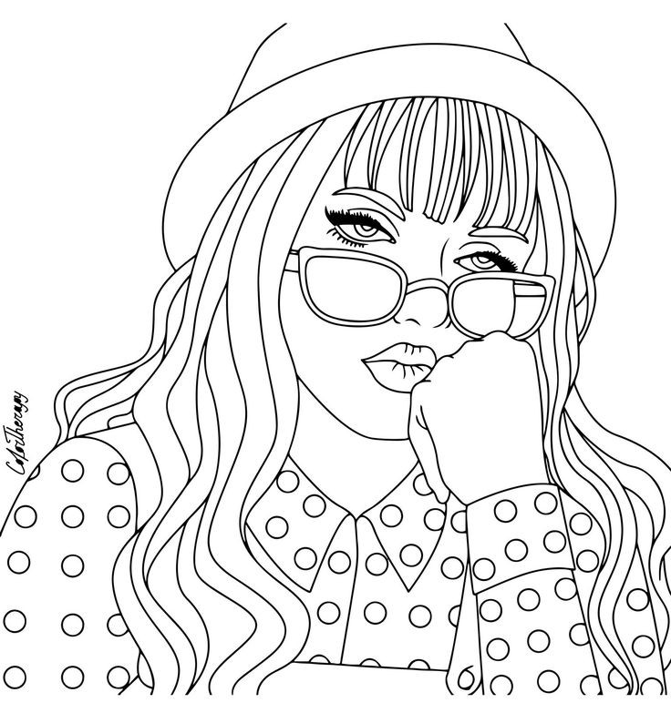 People Coloring Pages For Kids
 Coloring Page Fashion gal