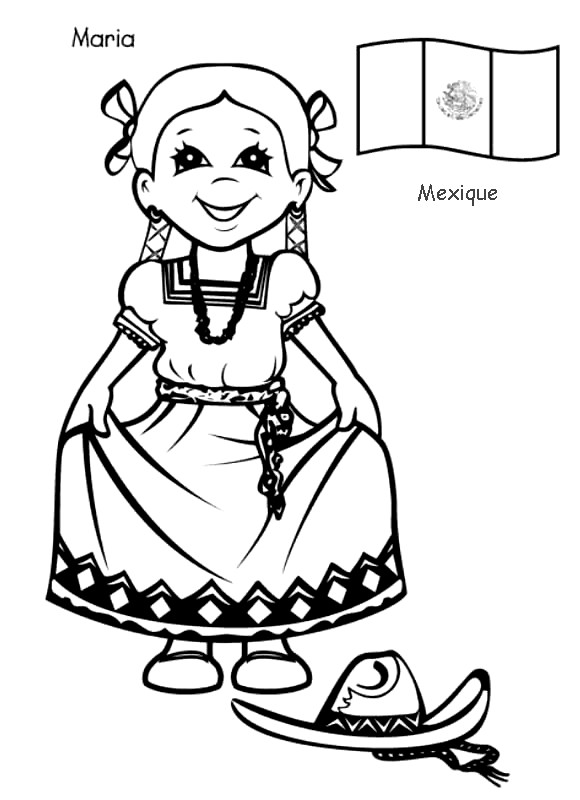People Coloring Pages For Kids
 Children Around the World Coloring Pages Printable
