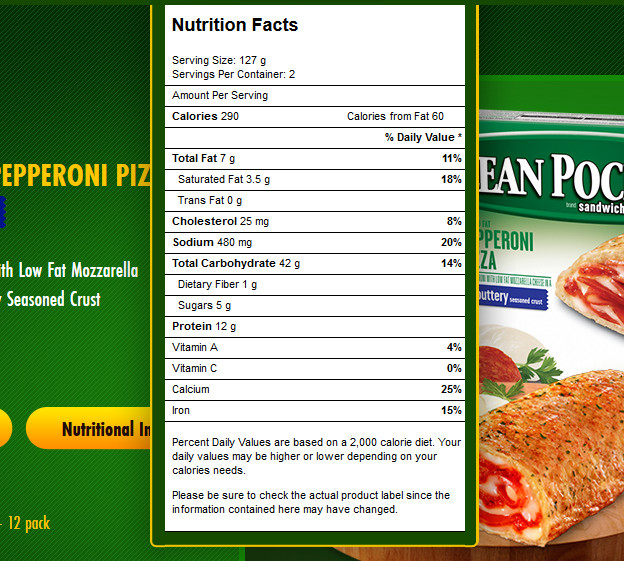 Pepperoni Pizza Nutrition
 From the food industry to personal accountability obesity