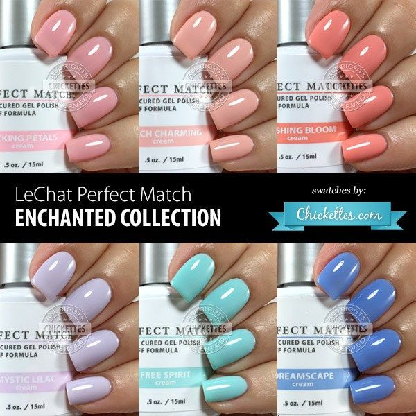 Perfect Match Nail Colors
 LeChat Perfect Match Enchanted Collection swatches by