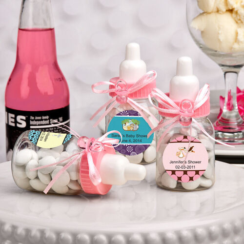 Personal Baby Shower Gift Ideas
 60 Personalized Baby Bottle Shower Favors Mini Size