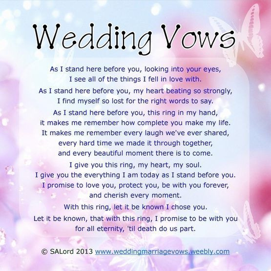Personal Wedding Vow Examples
 wedding vows that make you cry best photos Page 3 of 4