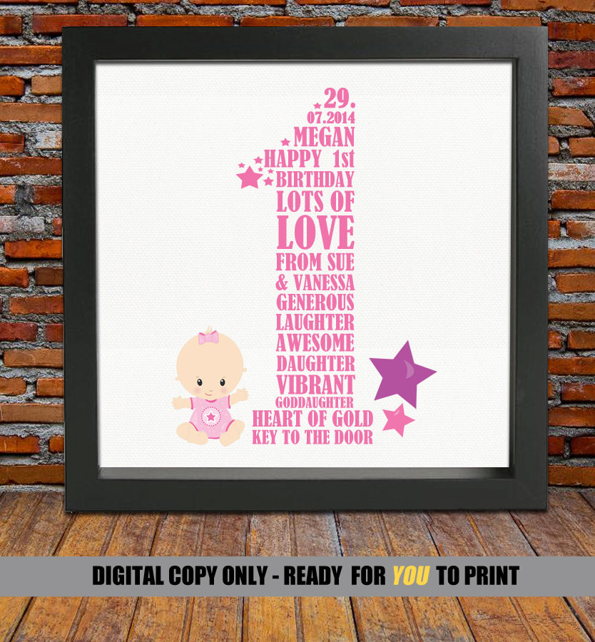 Personalized 1st Birthday Gifts
 Personalized 1st Birthday Gift 1st birthday 1st birthday