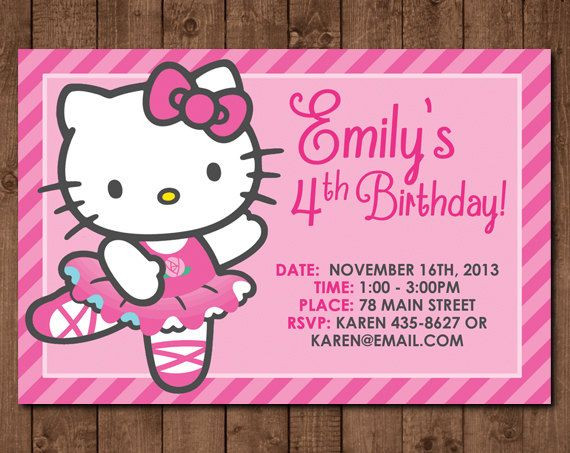 Personalized Hello Kitty Birthday Invitations
 Pin by Hannah Fischer on Party Ideas