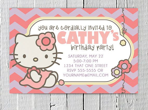 Personalized Hello Kitty Birthday Invitations
 Hello Kitty Birthday Personalized Invitations