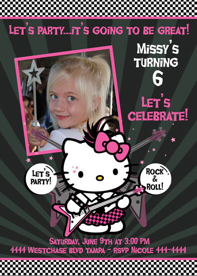 Personalized Hello Kitty Birthday Invitations
 HELLO KITTY BIRTHDAY INVITATIONS CUSTOM PHOTO U PRINT