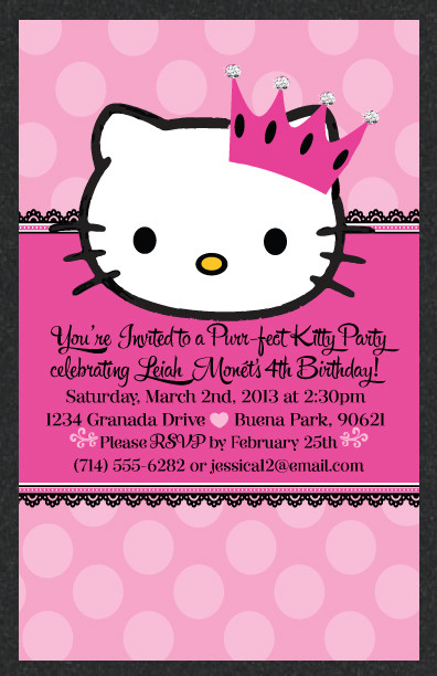 Personalized Hello Kitty Birthday Invitations
 FREE Printable Hello Kitty Personalized Birthday