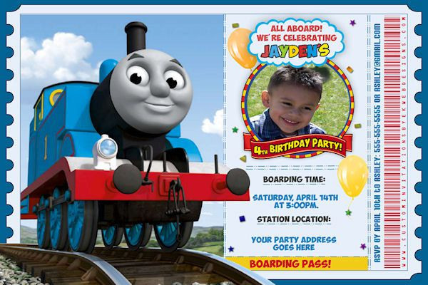 Personalized Thomas The Train Birthday Invitations
 9 Train Birthday Invitations for Kid – Free Printable