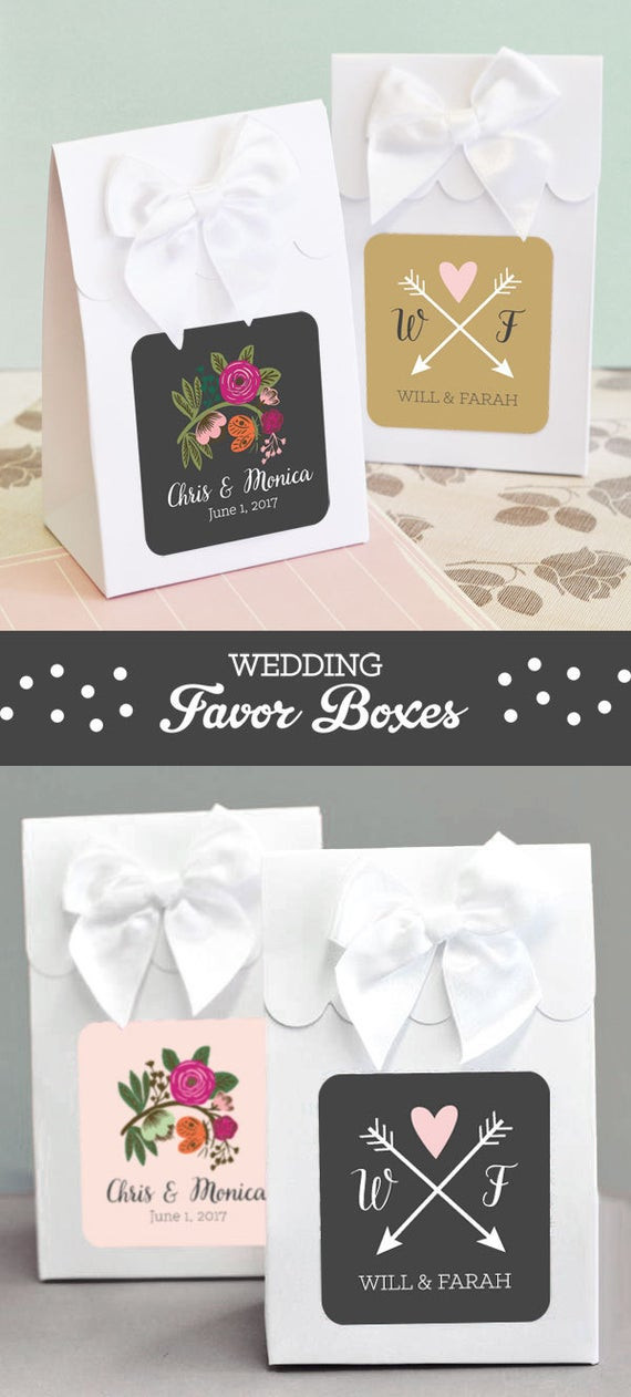 Personalized Wedding Favor Boxes
 Personalized Wedding Favor Boxes Wedding Favor Box with Bows
