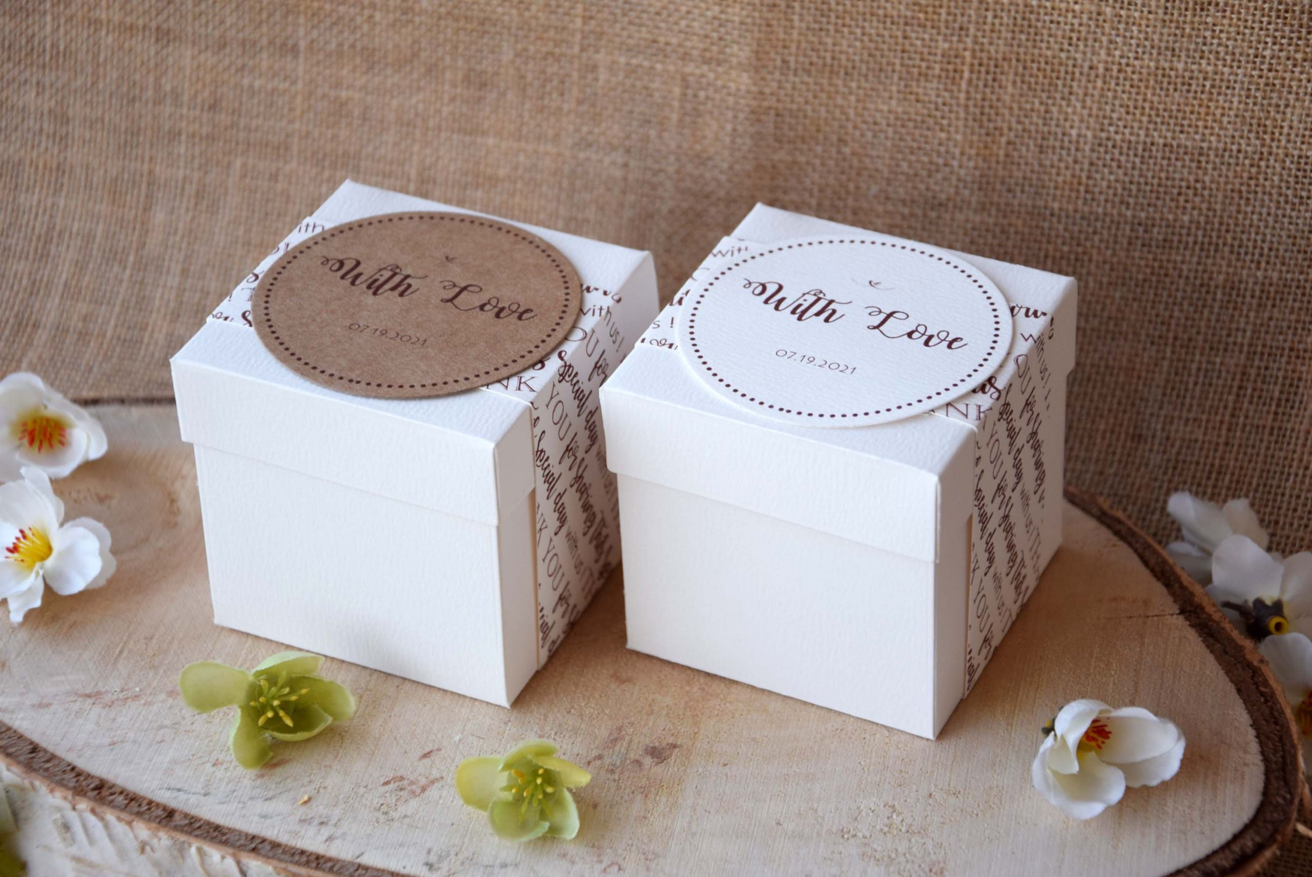 Personalized Wedding Favor Boxes
 Personalized Square Wedding Favor Boxes White Party Favor