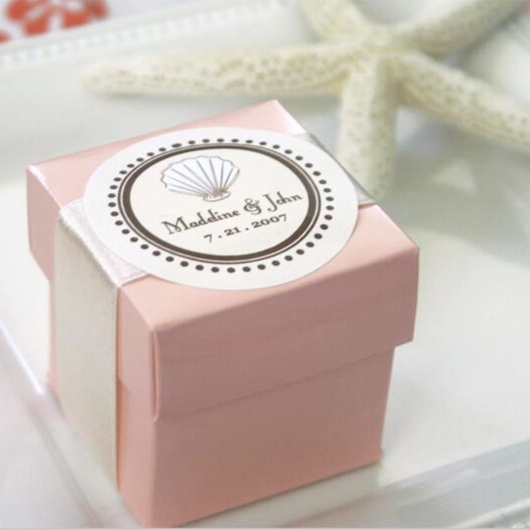 Personalized Wedding Favor Boxes
 Personal Handmade Pink Paper Wedding Favour Box With Your