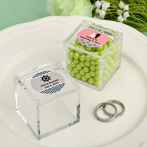 Personalized Wedding Favor Boxes
 Personalized Acrylic Cubic Wedding Favor Box