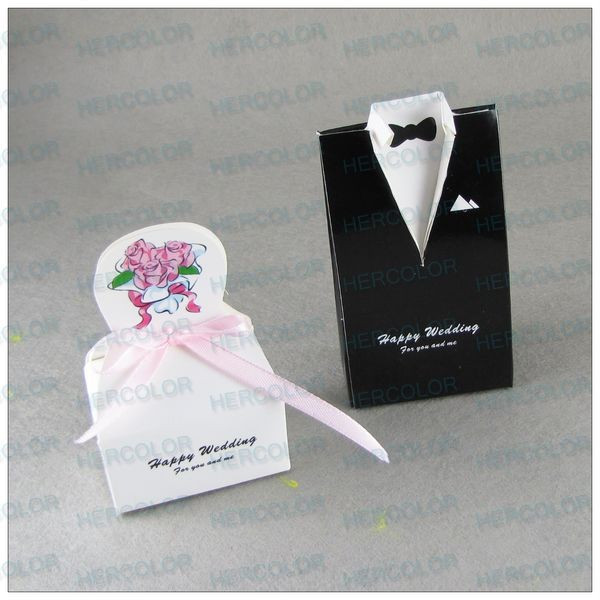 Personalized Wedding Favor Boxes
 100 Personalized Wedding Dress Tuxedo Favor Gift Boxes
