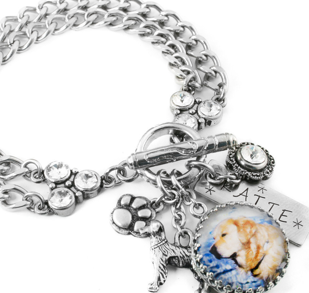 Pet Memorial Bracelet
 Personalized Pet Memorial Jewelry Custom Pet by