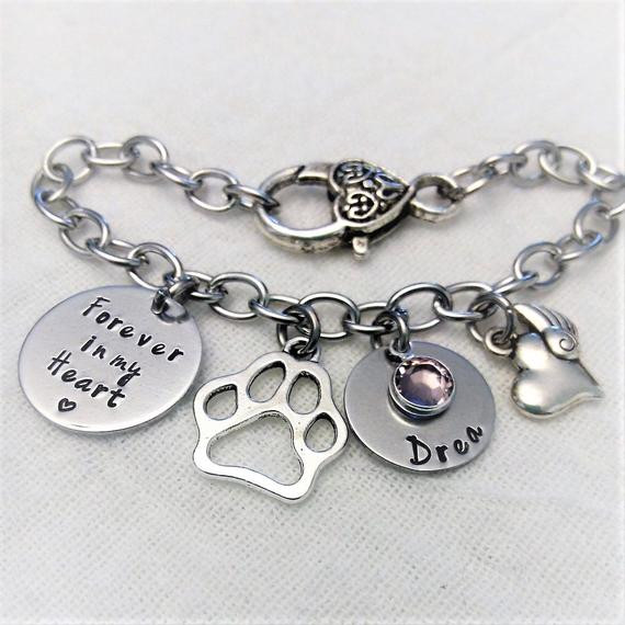 Pet Memorial Bracelet
 Personalized Pet Memorial Bracelet Pet Memorial Jewelry