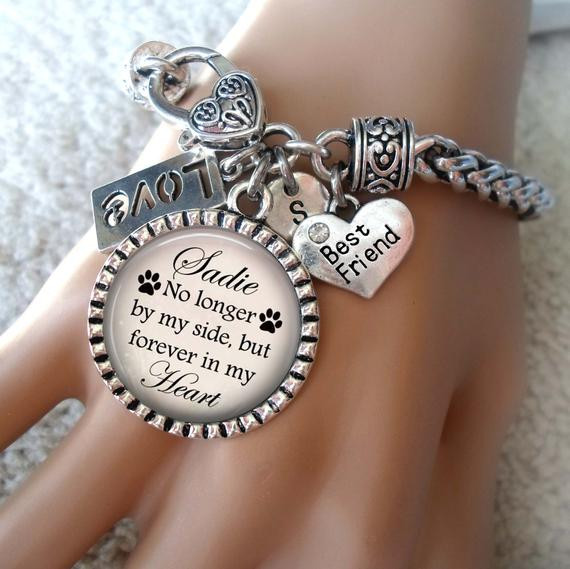 Pet Memorial Bracelet
 Pet Memorial Bracelet Best Friend Personalized by