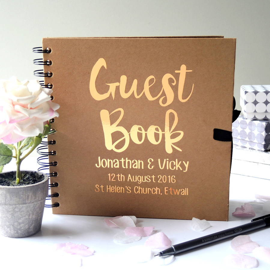 Photo Wedding Guest Book
 personalised wedding guest book by the alphabet t shop