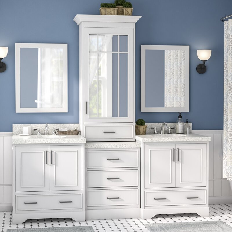 Pictures Of Bathroom Vanities
 Darby Home Co Geraldina 85" Double Sink Bathroom Vanity