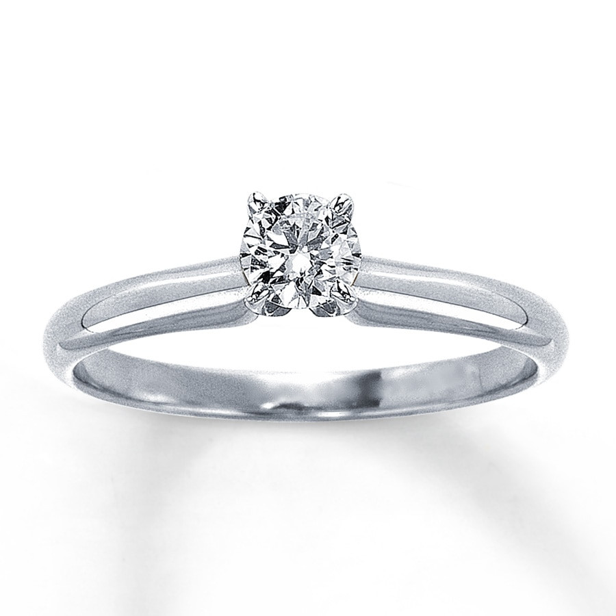 Pictures Of Diamond Rings
 Diamond Solitaire Ring 1 3 ct Round cut 14K White Gold