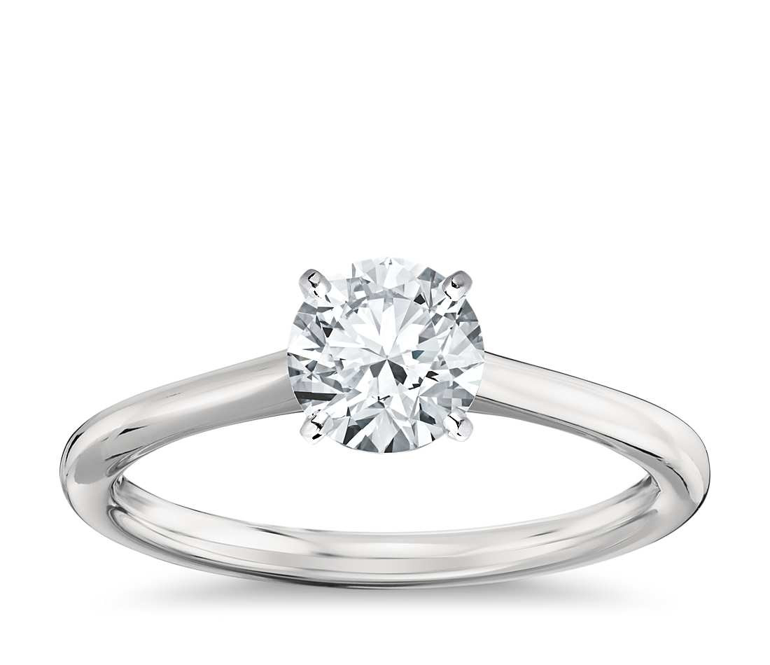 Pictures Of Diamond Rings
 Petite Solitaire Engagement Ring in Platinum
