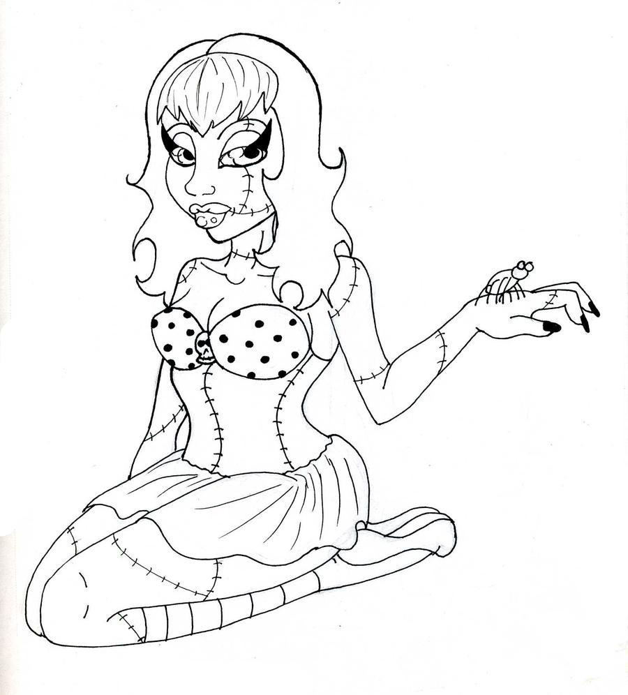 Pin Up Girls Coloring Book
 Pin Up Girl Book Coloring Pages