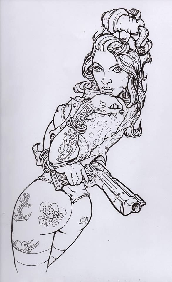 Pin Up Girls Coloring Book
 Pin Up Ink Avenue InkSaine tattoos in 2018
