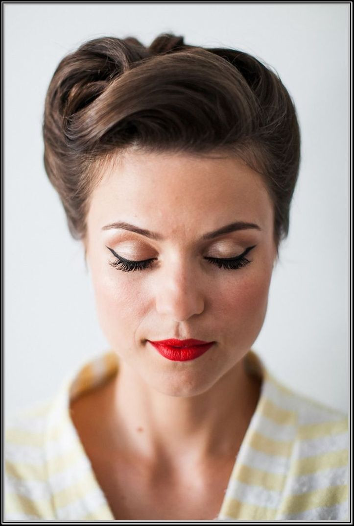 Pin Up Updo Hairstyles
 19 best short haired pin up images on Pinterest