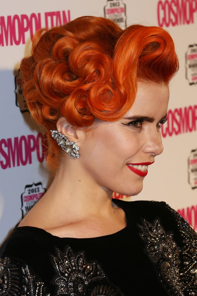 Pin Up Updo Hairstyles
 An elaborate pin curled updo gave Paloma a faux bob at the