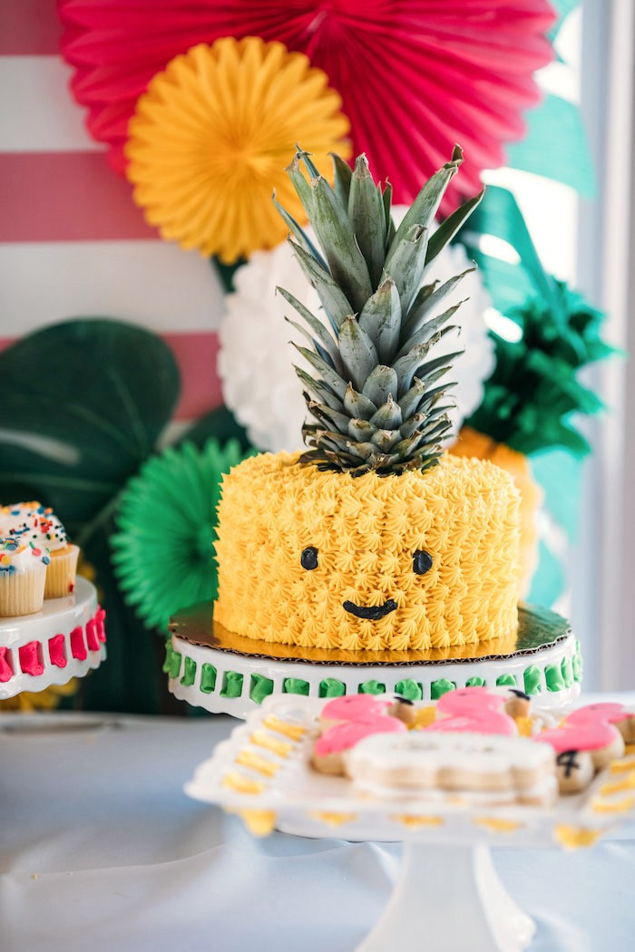 Pineapple Birthday Cake
 Kara s Party Ideas "Party Like a Pineapple" Tropical