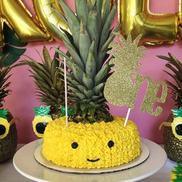 Pineapple Birthday Cake
 e pineapple cake topper 1st Birthday Cake Topper Smash Cake