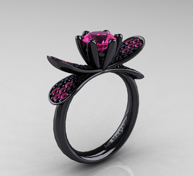 Pink And Black Wedding Rings
 22 Black and Pink Wedding Rings Designs Trends
