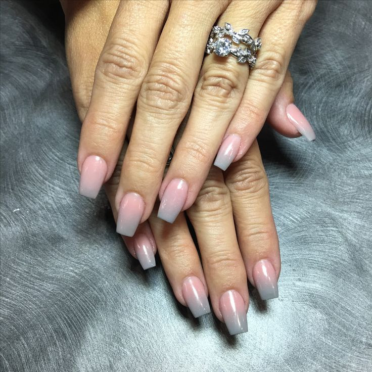 Pink And Gray Nail Designs
 SNS Ombre Nails pink and grey …