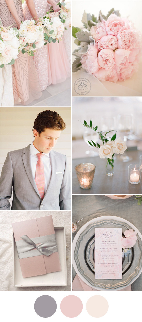 Pink And Grey Wedding Colors
 7 Popular Wedding Color Schemes For 2017 Elegant Weddings