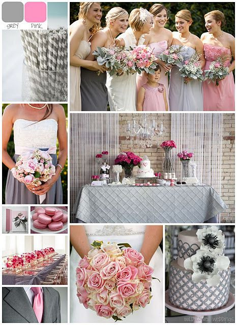 Pink And Grey Wedding Colors
 grey and pink wedding colors married
