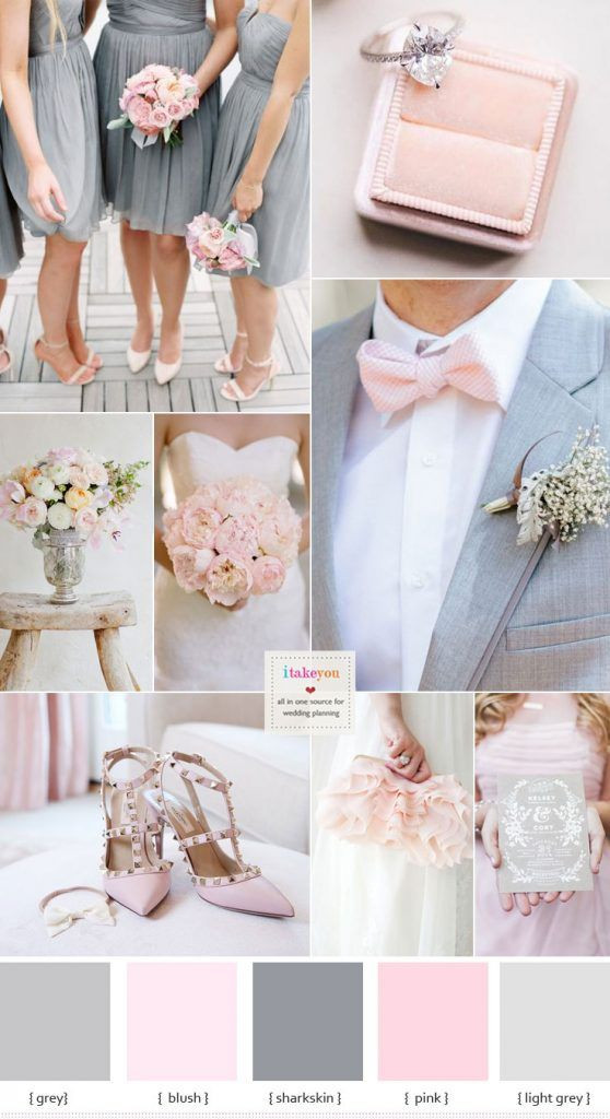 Pink And Grey Wedding Colors
 Grey and Pink Wedding Colour Schemes