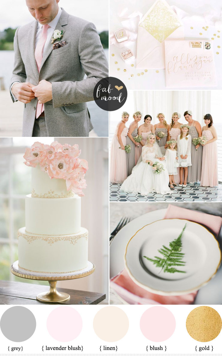 Pink And Grey Wedding Colors
 Gray and pink wedding colors Blush linen gold wedding
