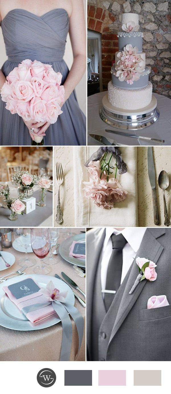 Pink And Grey Wedding Colors
 Top 10 Perfect Grey Wedding Color bination Ideas for