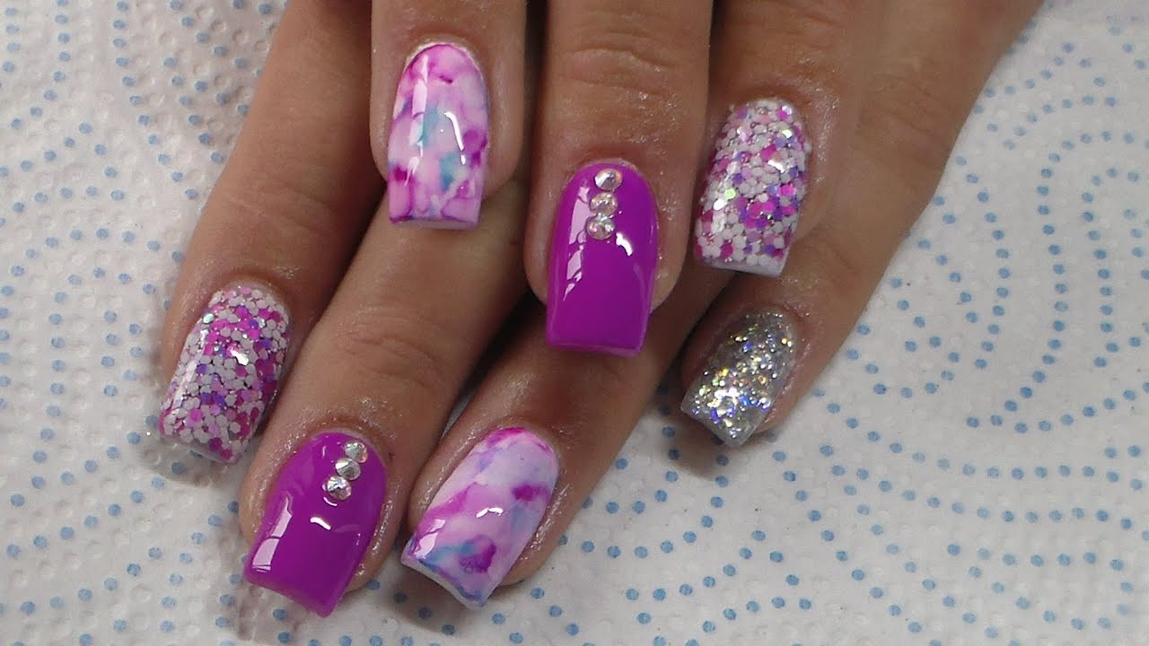 Pink And Purple Nail Designs
 Acrylic Nails Infill And New Design