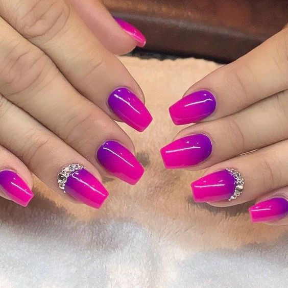 Pink And Purple Nail Designs
 The Best 12 Ombre Nail Art French fades unicorn and