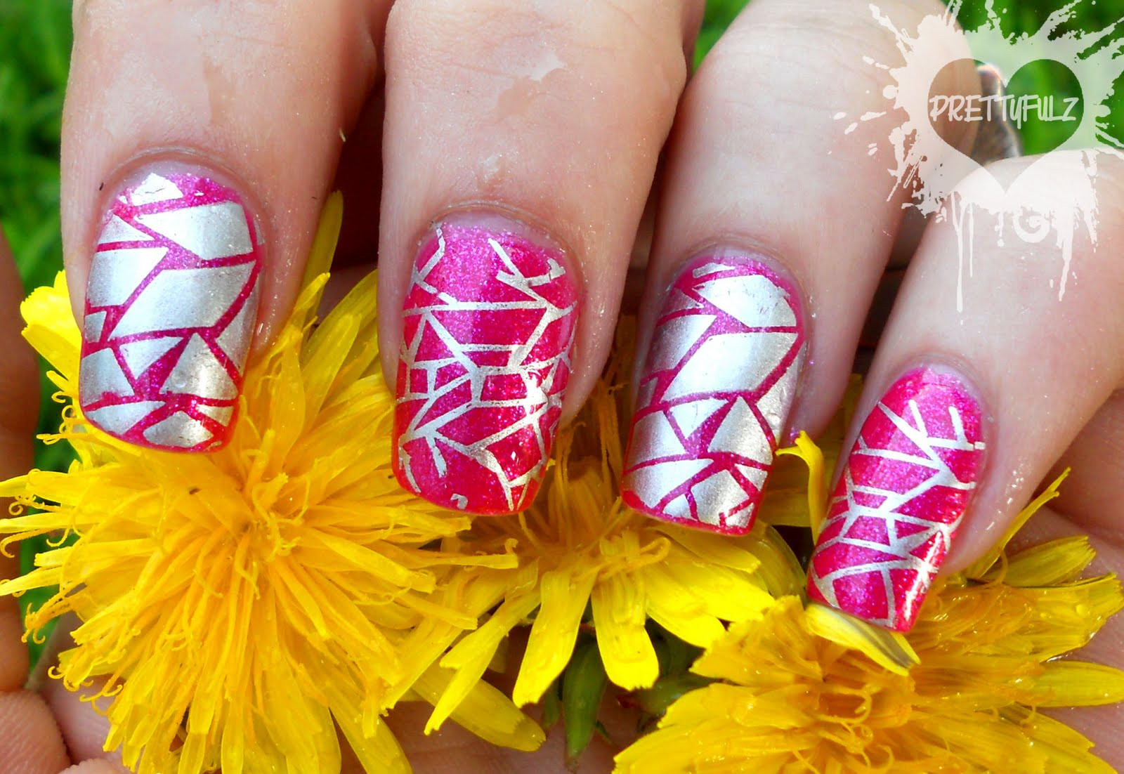 Pink And Silver Nail Designs
 Prettyfulz Pink Wednesdays