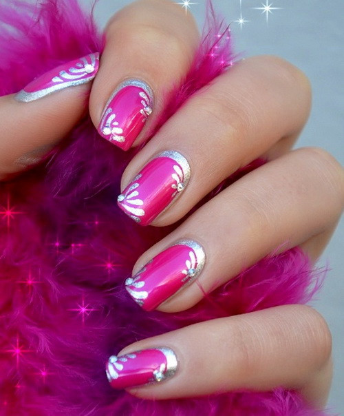 Pink And Silver Nail Designs
 1000 images about Love My Nails on Pinterest