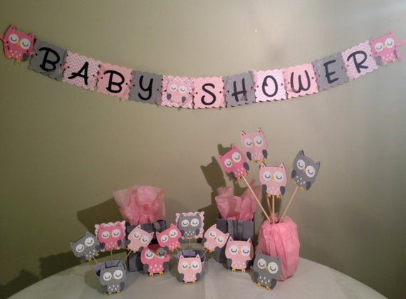 Pink Baby Shower Decoration Ideas
 Owl Baby Shower Decorations Package Owl Baby Shower Pink