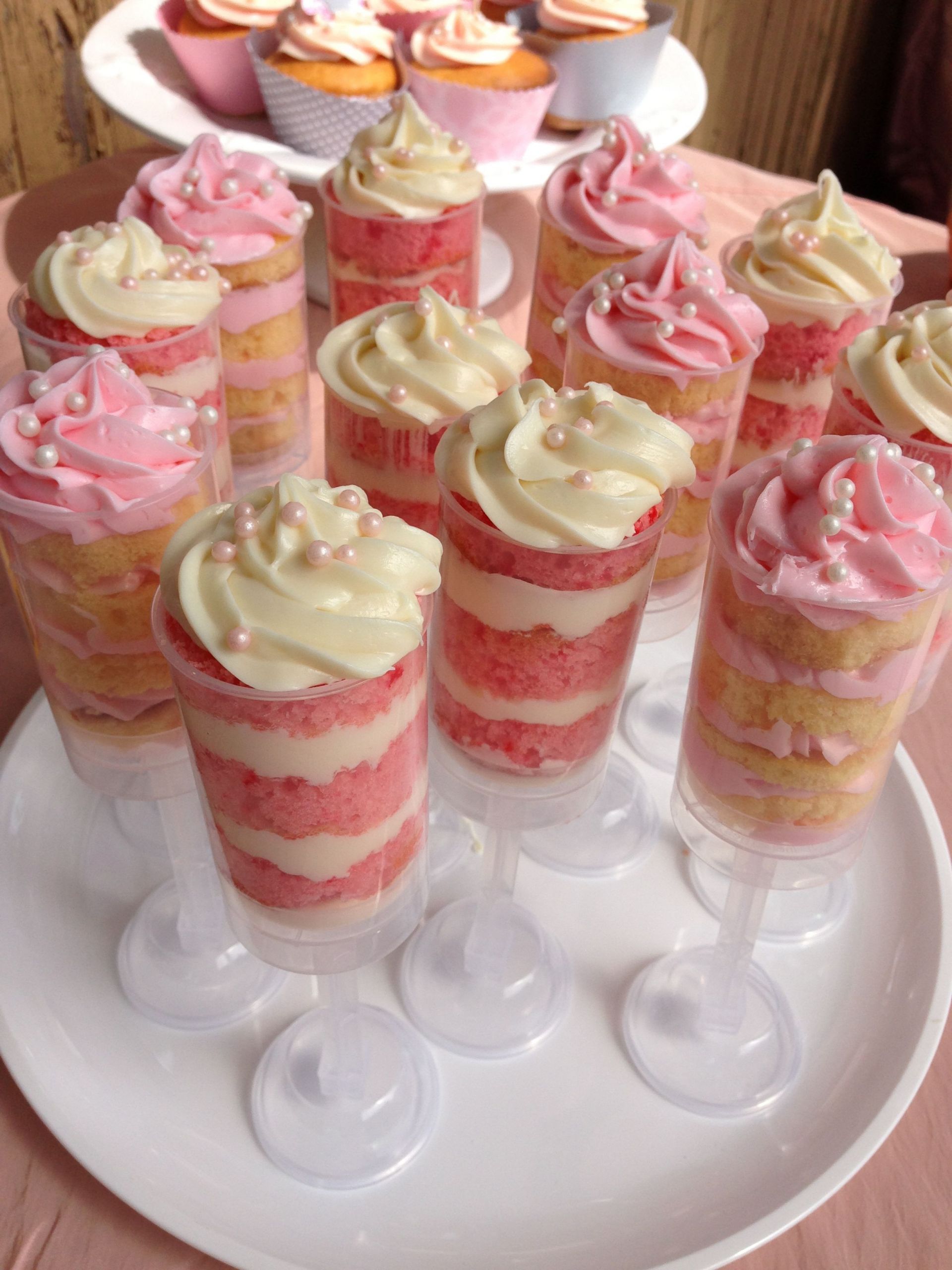 Pink Desserts For Baby Shower
 Yummy push pops for "pretty in pink" baby shower dessert