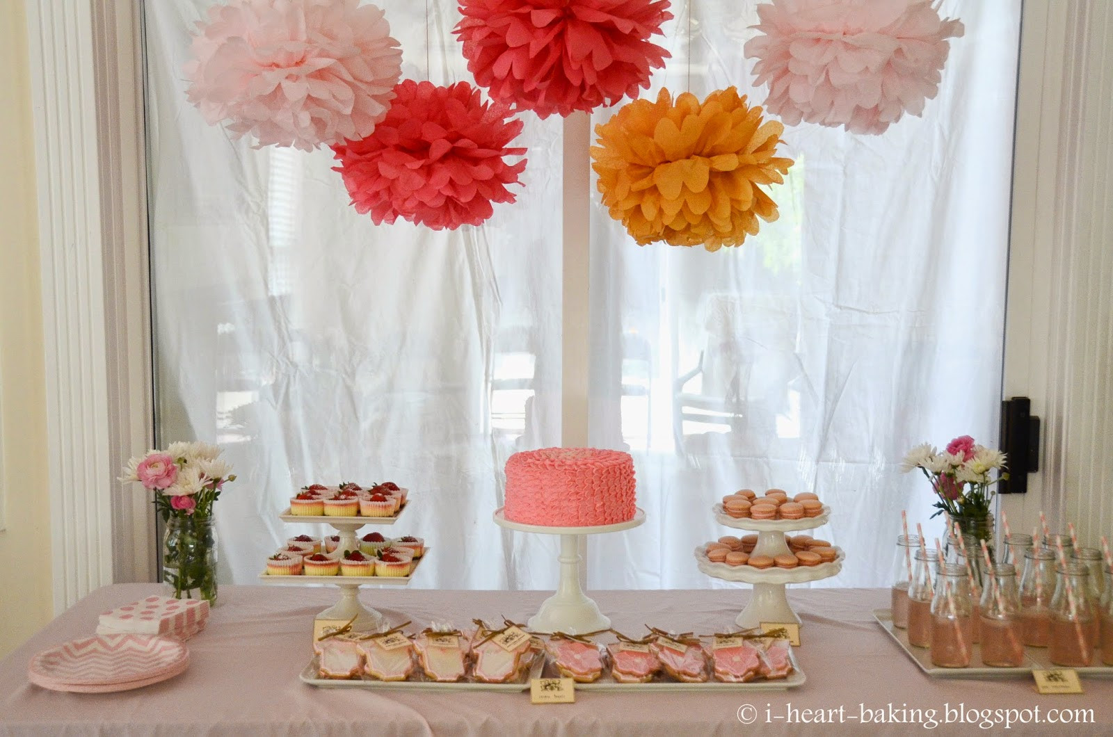Pink Desserts For Baby Shower
 i heart baking pink baby shower dessert table sugar