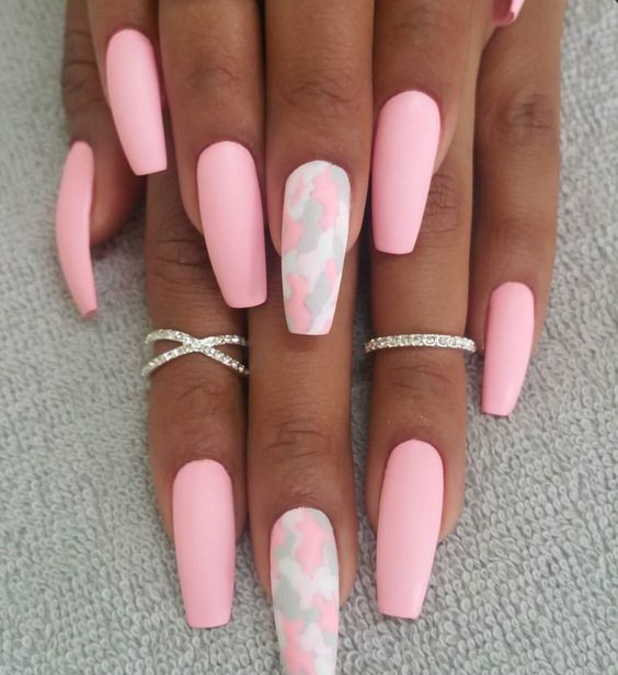 Pink Glitter Coffin Nails
 Coffin Nails Inspiration