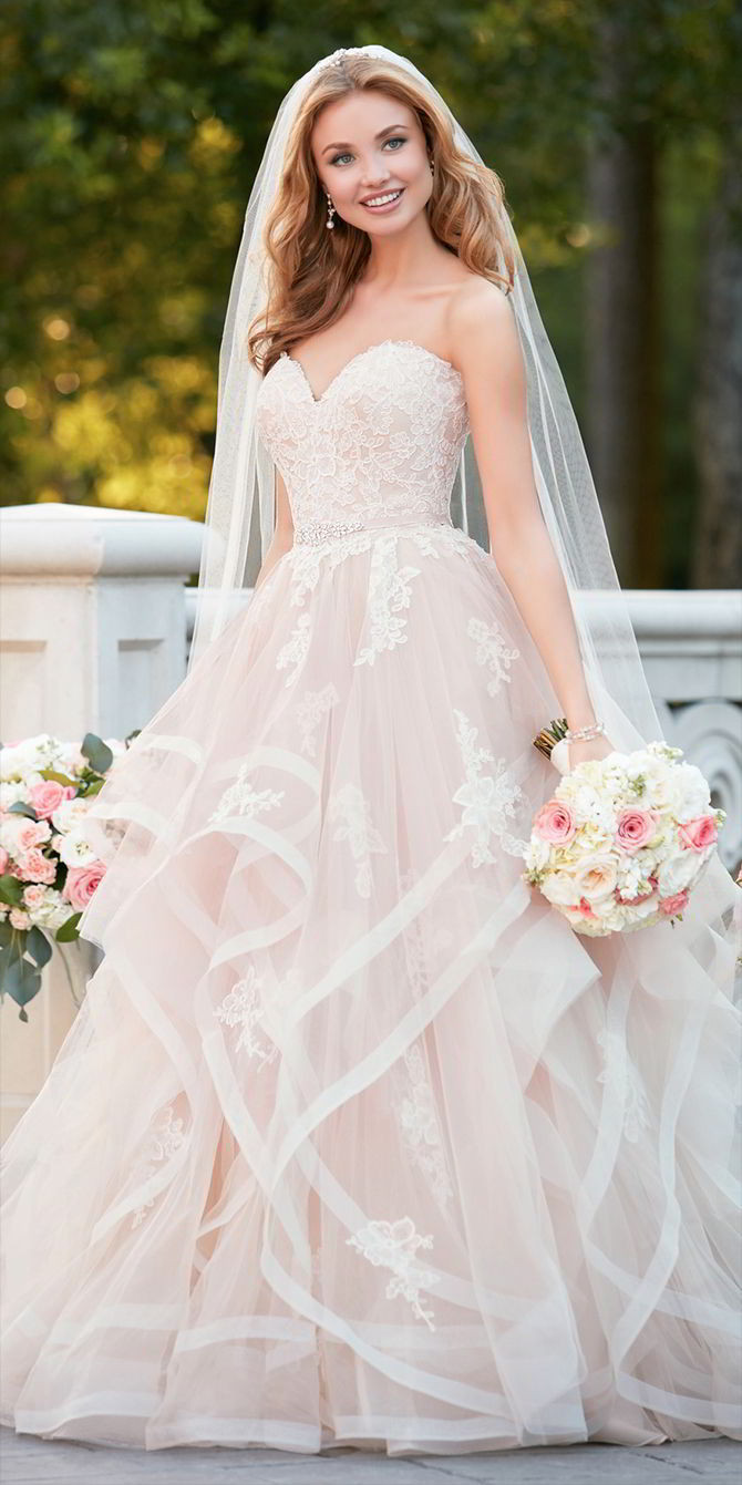 Pink Lace Wedding Dress
 Stella York Spring 2017 Wedding Dresses World of Bridal