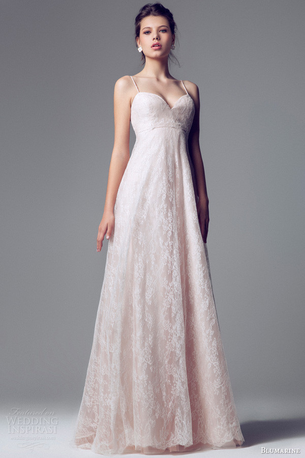 Pink Lace Wedding Dress
 Blumarine Bridal 2014 Wedding Dresses
