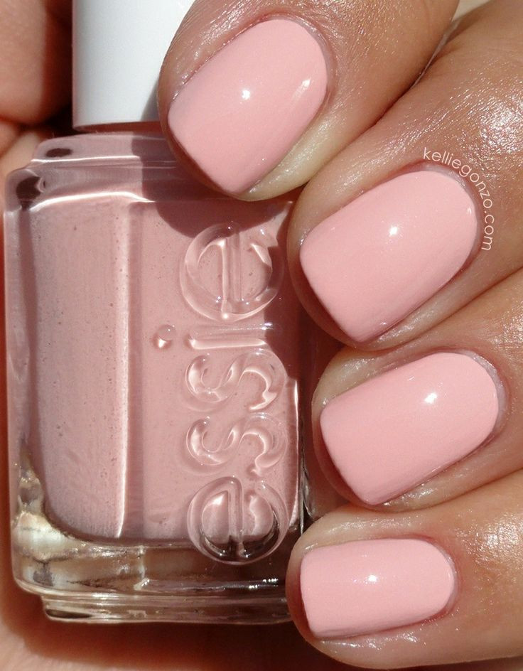 Pink Nail Colors
 Essie Like to be bad pastel pale pink nails