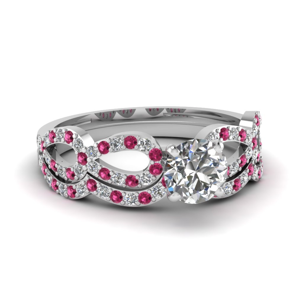 Pink Wedding Ring Set
 Buy Affordable Pink Sapphire Wedding Ring Sets line